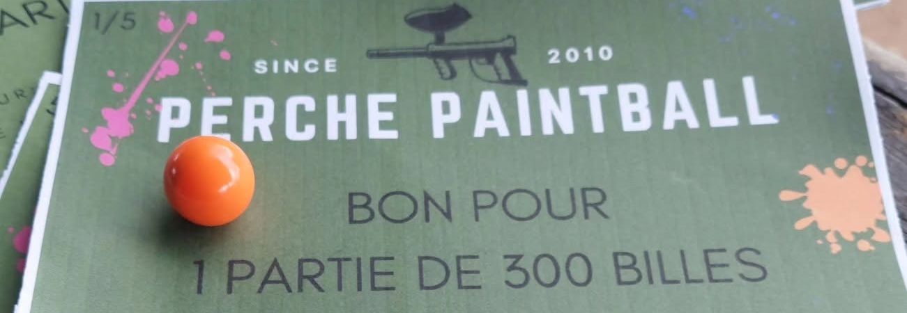 Chèque cadeau Perche Paintball, bon pour une partie de 300 billes